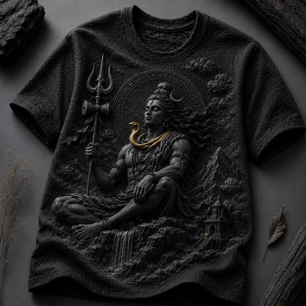 Lord Shiva Cosmic Tandava Black T-Shirt