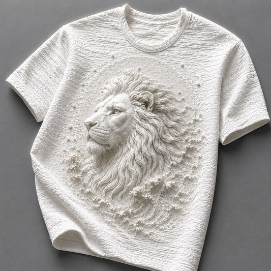 Powerful Lion Stunning Art White T-Shirt