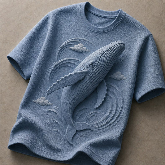 Ocean Giant King Art Smooth Blue T-Shirt
