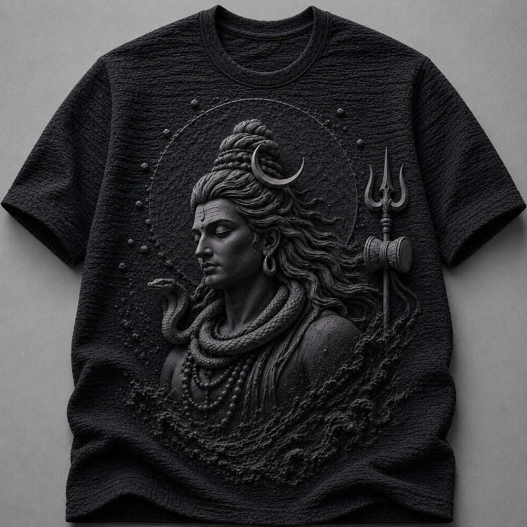 Lord Shiva Divine Serenity White T-Shirt