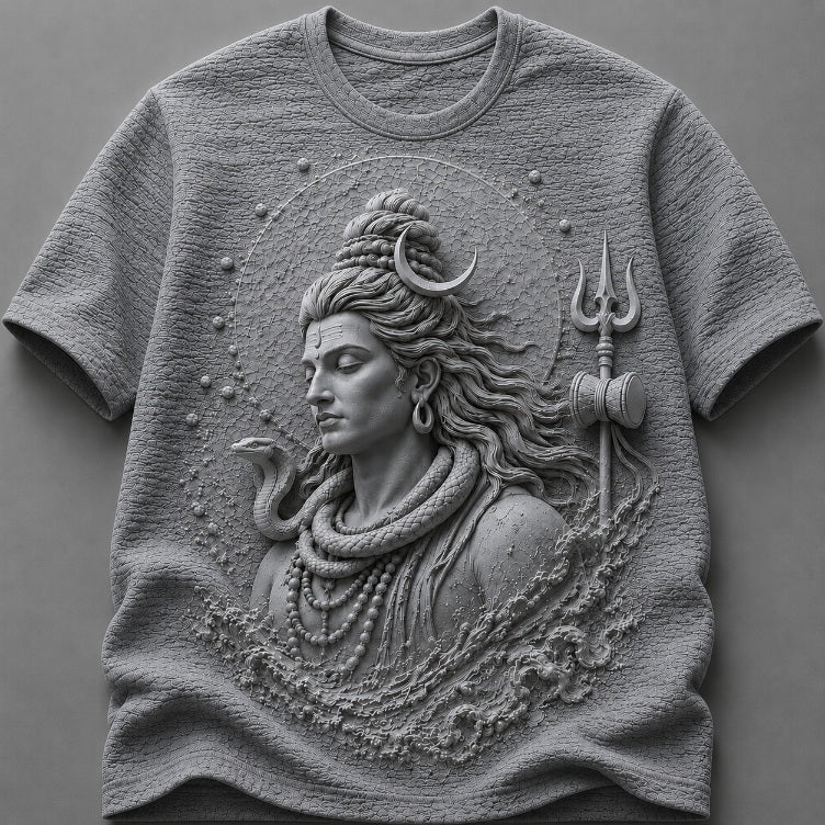 Lord Shiva Divine Serenity White T-Shirt