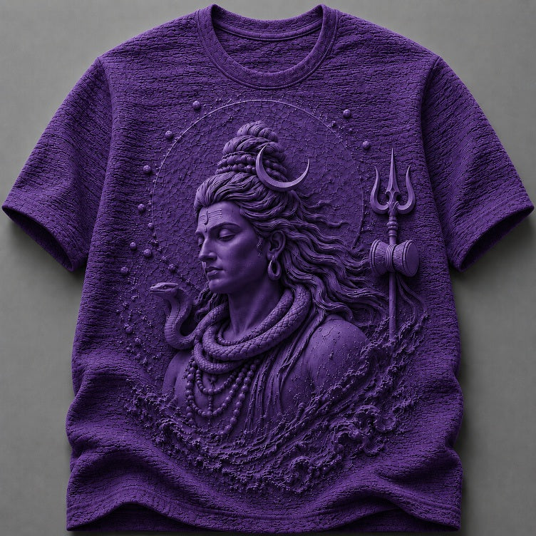 Lord Shiva Divine Serenity White T-Shirt