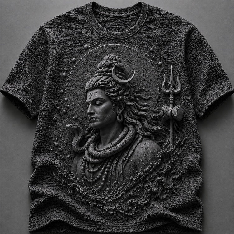 Lord Shiva Divine Serenity White T-Shirt