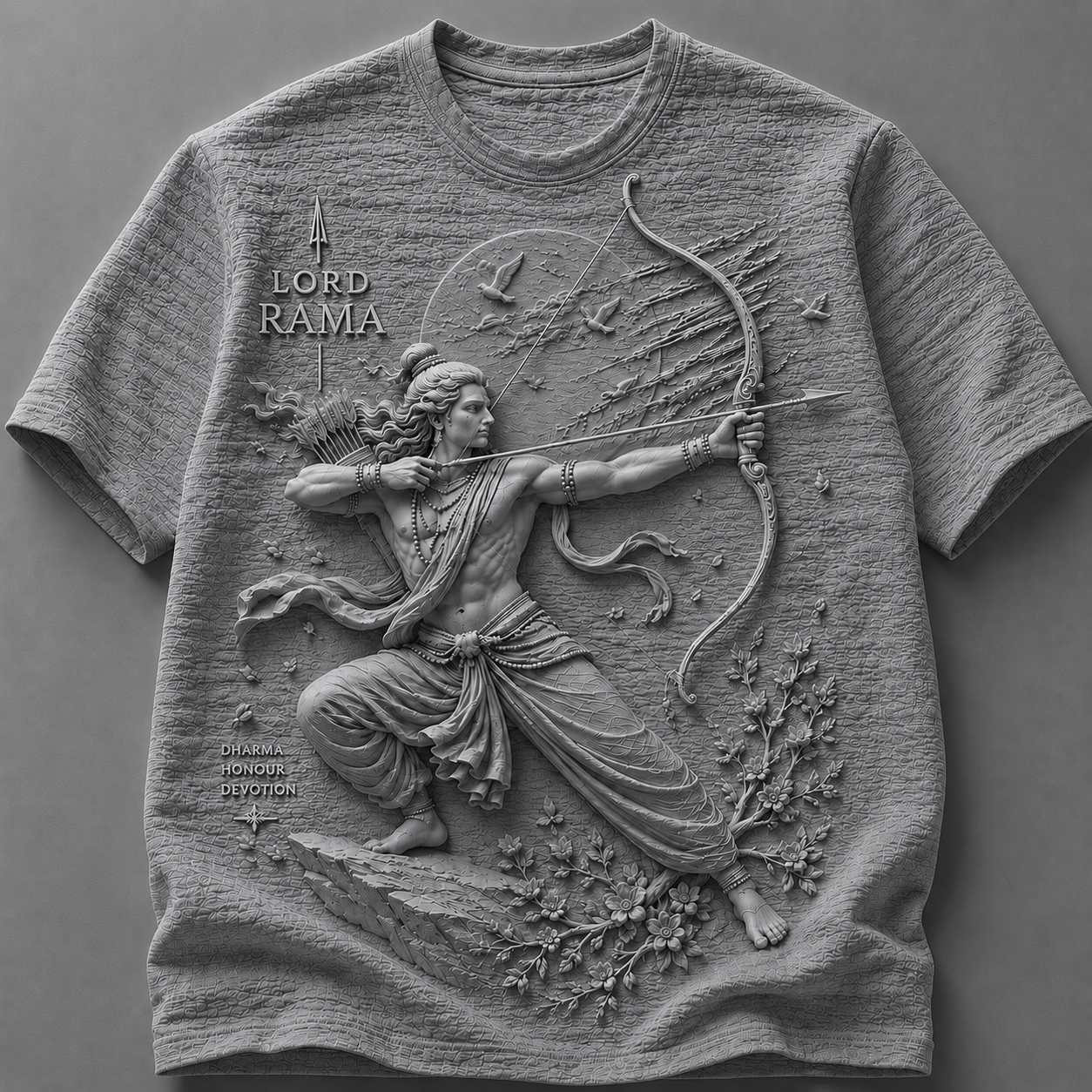 Lord Rama Divine Valor White T-Shirt