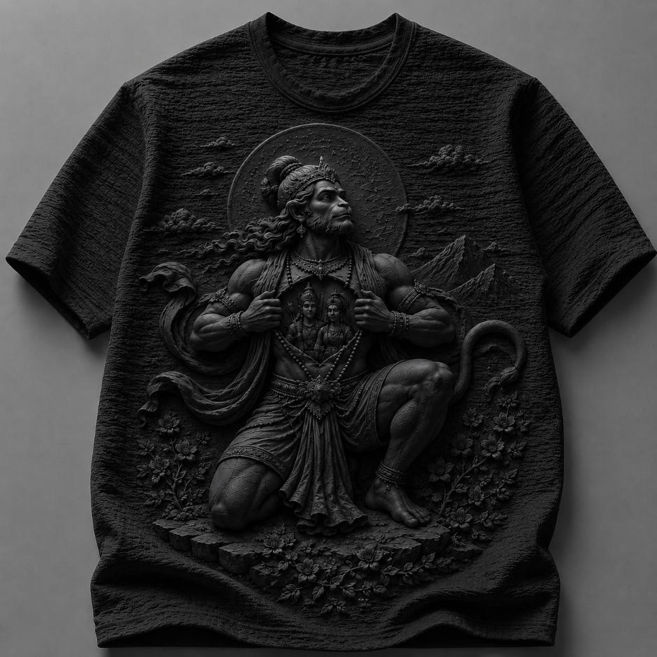 Lord Hanuman Celestial Devotion T-Shirt