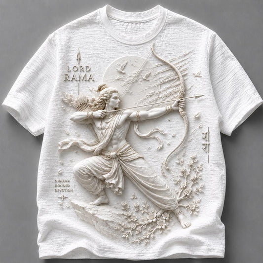 Lord Rama Divine Valor White T-Shirt