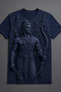 Lord Rama Divine Warrior Navy Blue T-Shirt