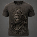 Lord Shiva Ancient Relief Brown T-Shirt