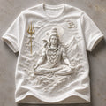 Lord Shiva Golden Aura White T-Shirt