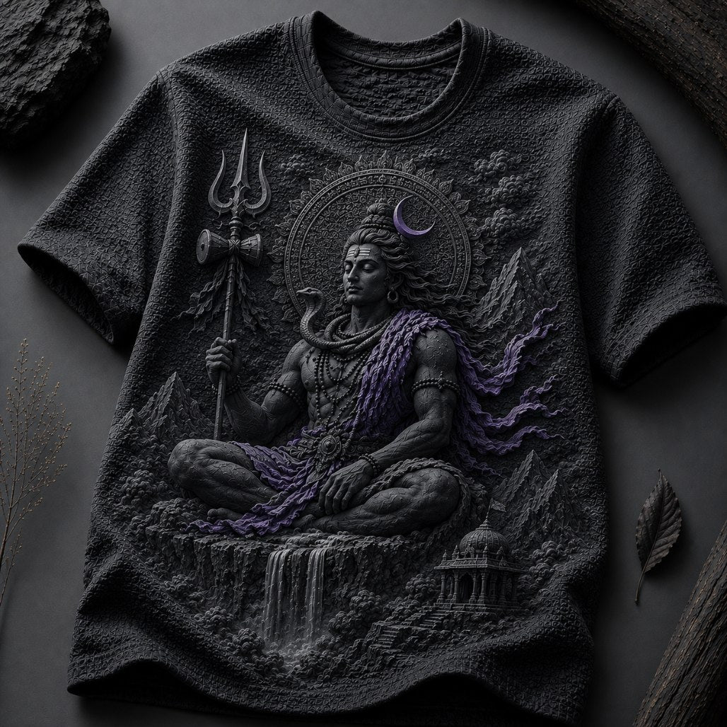 Lord Shiva Mystic Energy Black T-Shirt