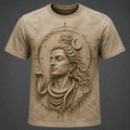 Lord Shiva Timeless Wisdom Sand Beige T-Shirt
