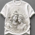 Lord Shiva and Goddess Parvati Divine Union White T-Shirt