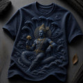 Lord Vishnu Divine Protector Navy Blue T-Shirt