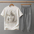 Lord Rama Heritage White T-Shirt with Grey Trackpant Combo
